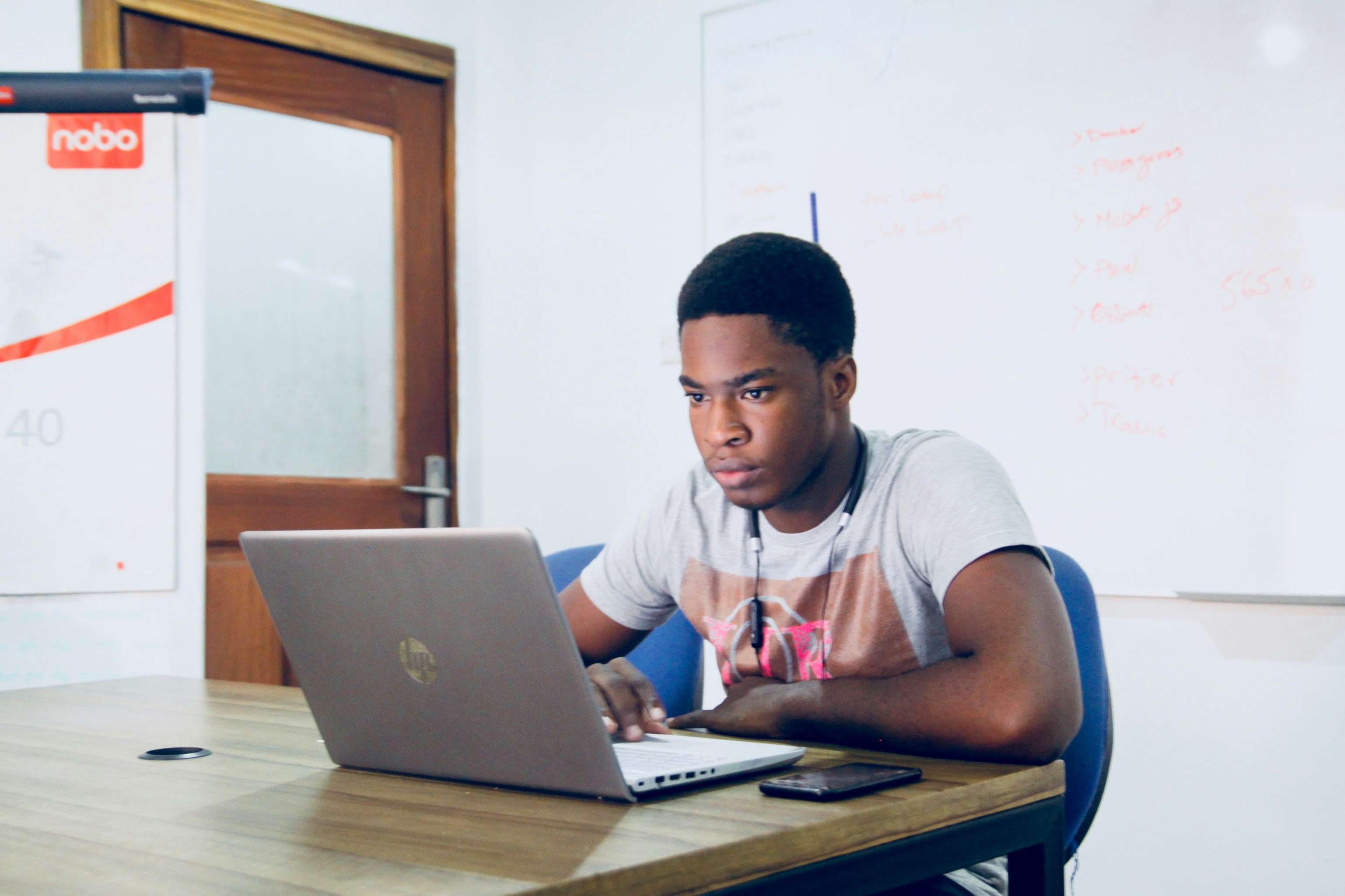 Freelancer working on a laptop